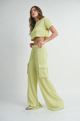 SEXY 2 PCS SET WITH POCKETS ON THE PANTS