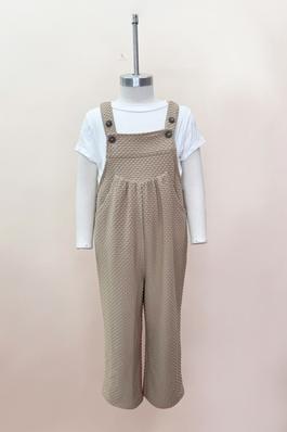 Texture Knit Overall Jumpsuit