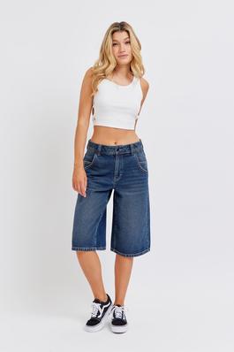 Mid Waisted Baggy Culotte with Longer Inseam