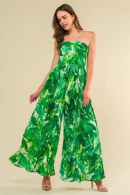 A printed woven jumpsuit