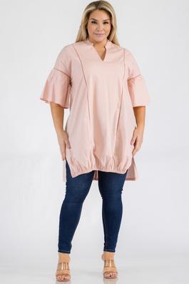 Relaxed fit tunic blouse