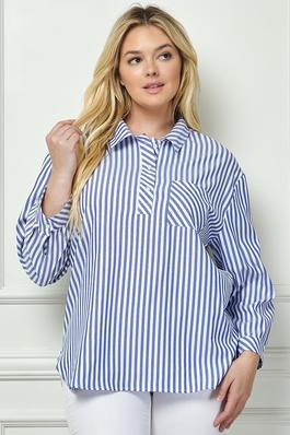 Striped 3/4th blouse