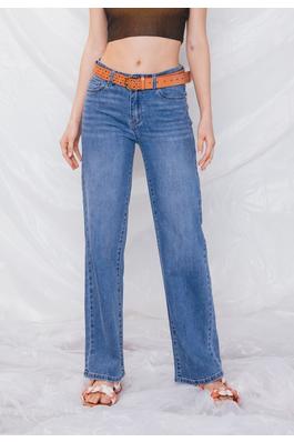 High Rise Relaxed Straight Jeans Wide Leg