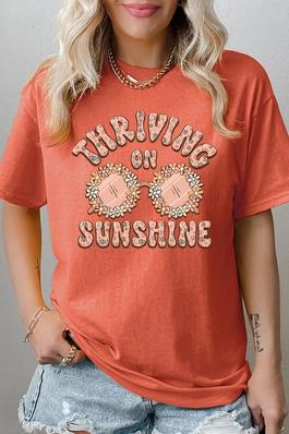 Thriving on Sunshine Graphic Heavyweight T Shirts