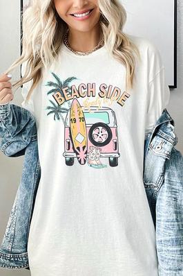 Beach Side Graphic Heavyweight T Shirts