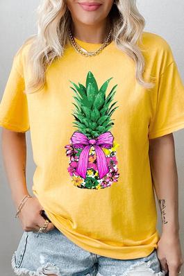 Coquette Pineapple Graphic Heavyweight T Shirts