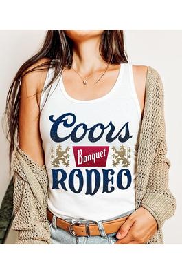 Coors Rodeo Banquet Graphic Racerback Tank Top