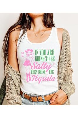 Cowgirl Tequila Graphic Racerback Tank Top