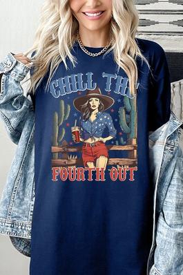 Chill The Fourth Out Graphic Heavyweight T Shirts