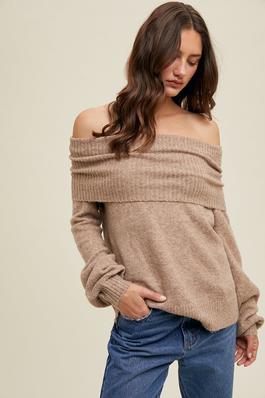 OFF THE SHOULDER SWEATER