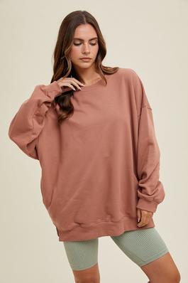 OVERSIZED FRENCH TERRY PULLOVER