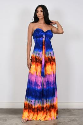 ABSTRACT PRINT TUBE JUMPSUIT