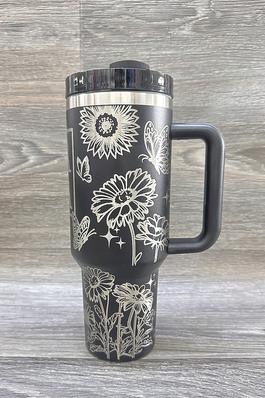 MAMA SUNFLOWER  STAINLESS STEEL TUMBLERS CUP 40oz 