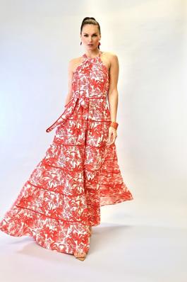 TIERED WITH BINDING MAXI DRESS