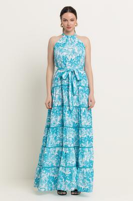 TIERED WITH BINDING MAXI DRESS