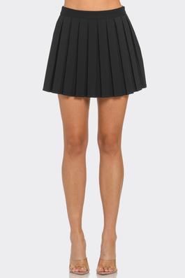 High Waist Short Pleated Skirt