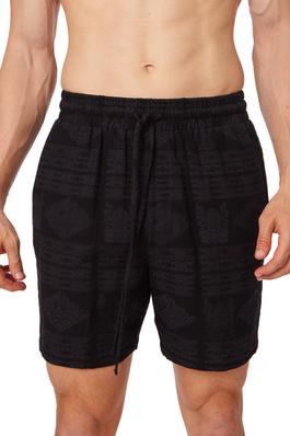 Textured Cotton Elastic Shorts 