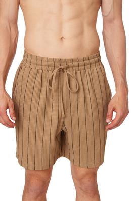 Textured Elastic Shorts 