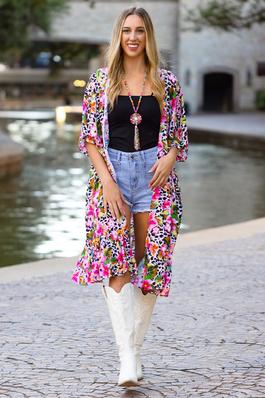 Floral Print Duster
