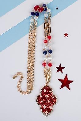 4th of July Pendant Necklace
