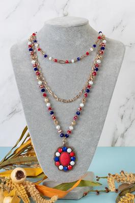 Layered Fourth of July Necklace