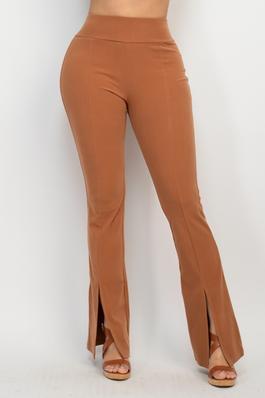 Elastic Slit Fit and Flare Pants
