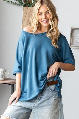 FRENCH TERRY TRANSITIONAL OVERSIZED TOP