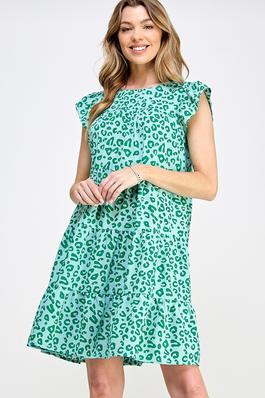 Tiered Printed Short Dress