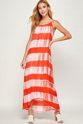 Cami Style Stripe Printed Maxi Dress
