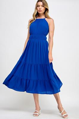 Solid Color Halter Cami Dress