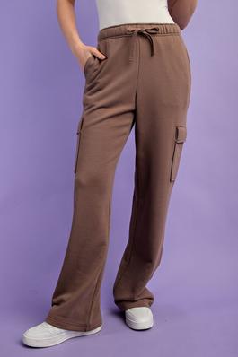 PLUS SIZE FRENCH TERRY STRAIGHT CARGO SWEATPANT