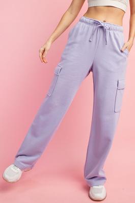 FRENCH TERRY STRAIGHT CARGO SWEATPANT