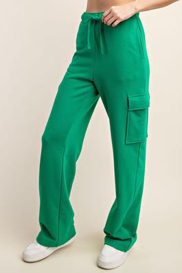 PLUS SIZE FRENCH TERRY STRAIGHT CARGO SWEATPANT