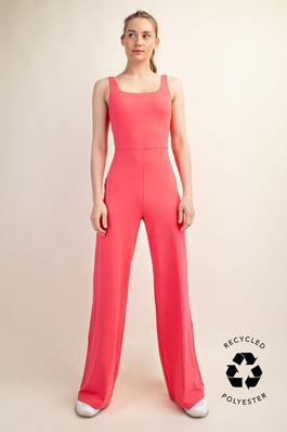 RECYCLED BUTTER WIDE LEG JUMPSUIT