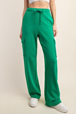 PLUS SIZE FRENCH TERRY STRAIGHT CARGO SWEATPANT