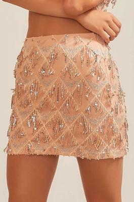 Falling Diamond Sequin Skirt