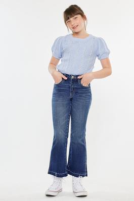 YOUTH HIGH RISE CROPPED FLARE-YC70071D