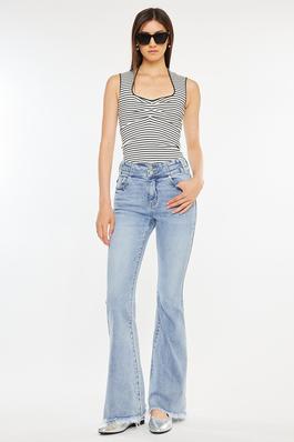 HIGH RISE FLARE JEANS-KC3304L