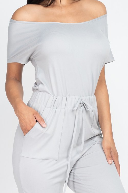 One shoulder ruffle jumpsuit ( white ) – Paradigm the brand