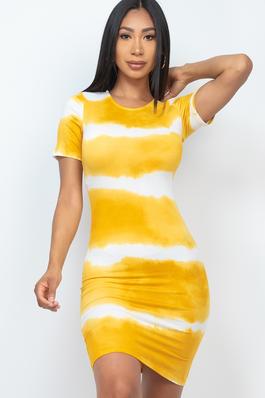 Tie-dye Print Bodycon Dress