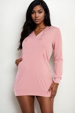French Terry Hoodie Dress