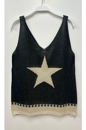 TANK TOP WITH FRONT GOLD STAR