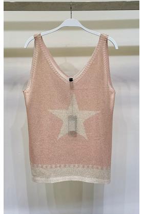 TANK TOP WITH FRONT GOLD STAR