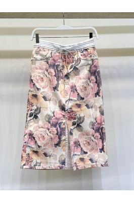 FLORAL PRINT REVERSIBLE SKIRT WITH POCKET