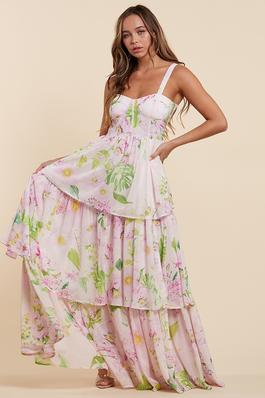 Fairy Tale Romance Floral Party Maxi Dress