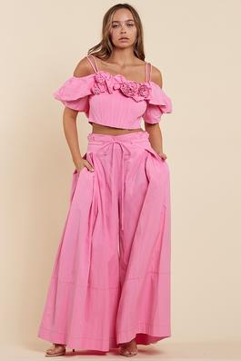 Blossom in Style The Elegant Pink Two-Piece Set