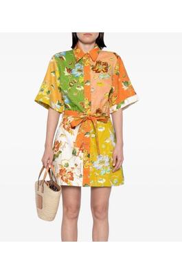 casual floral print short dress