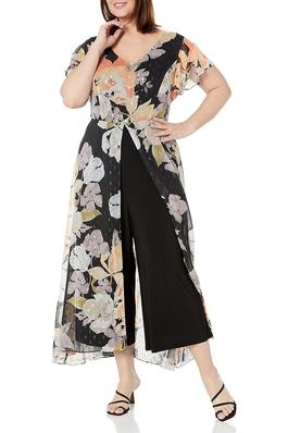 Adrianna Papell floral jumpsuit