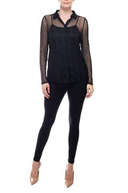 Adrianna Papell lurex mesh knit with cami