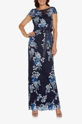 Adrianna Papell floral lace gown